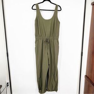 Abercrombie & Fitch Green Sleeveless Jumpsuit Drawstring Jogger